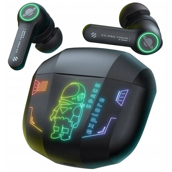 ONIKUMA T36 TWS RGB Gaming Wireless Bluetooth Earbuds Black