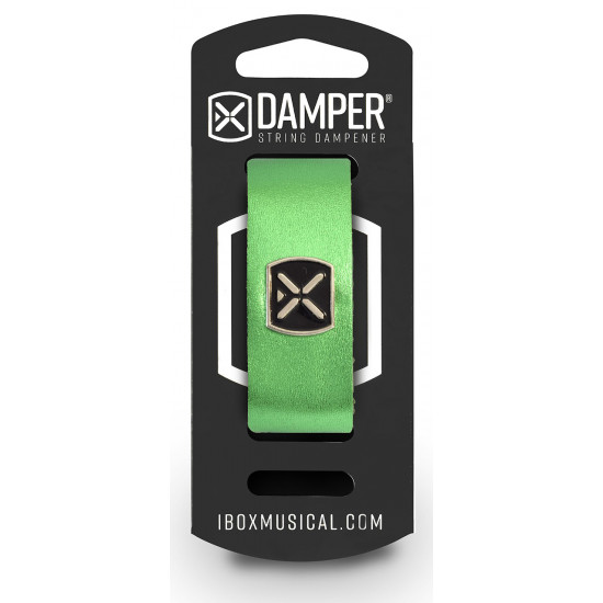 iBOX DMLG05 Damper large - Leather iron tag - metallic green color