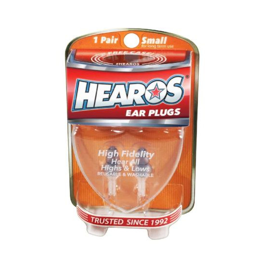 HEAROS High Fidelity Ear Plugs for Long Term Use Small NRR 12dB 1 Pair