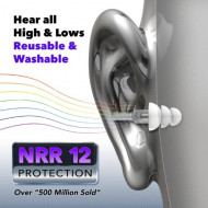 HEAROS High Fidelity Ear Plugs for Long Term Use Small NRR 12dB 1 Pair