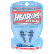 HEAROS Multi-Purpose Series Ear Plugs Blue NRR 27dB 2 Pairs