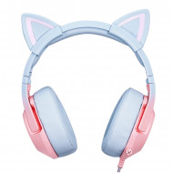 ONIKUMA K9 RGB Wired Gaming Headset With Cat Ears Pink Blue