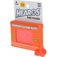 HEAROS Silicone Putty Kids Size Ear Plugs for Swimming NRR 22dB 6 Pairs