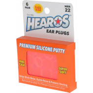 HEAROS Silicone Putty Kids Size Ear Plugs for Swimming NRR 22dB 6 Pairs