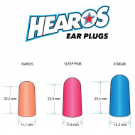 HEAROS Sleep Pretty in Pink Ear Plugs NRR 32dB 14 Pairs