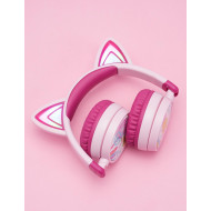 iClever Kids Bluetooth Headphones Light Up Cat Ear BTH21 Pink