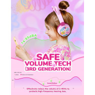 iClever Kids Bluetooth Headphones Light Up Cat Ear BTH21 Pink