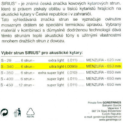 Gorstrings Sirius S-340...