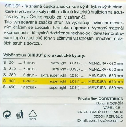 Gorstrings Sirius S-400...